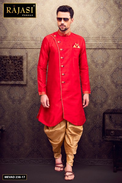 Royal Red Solid Indo-Western Set